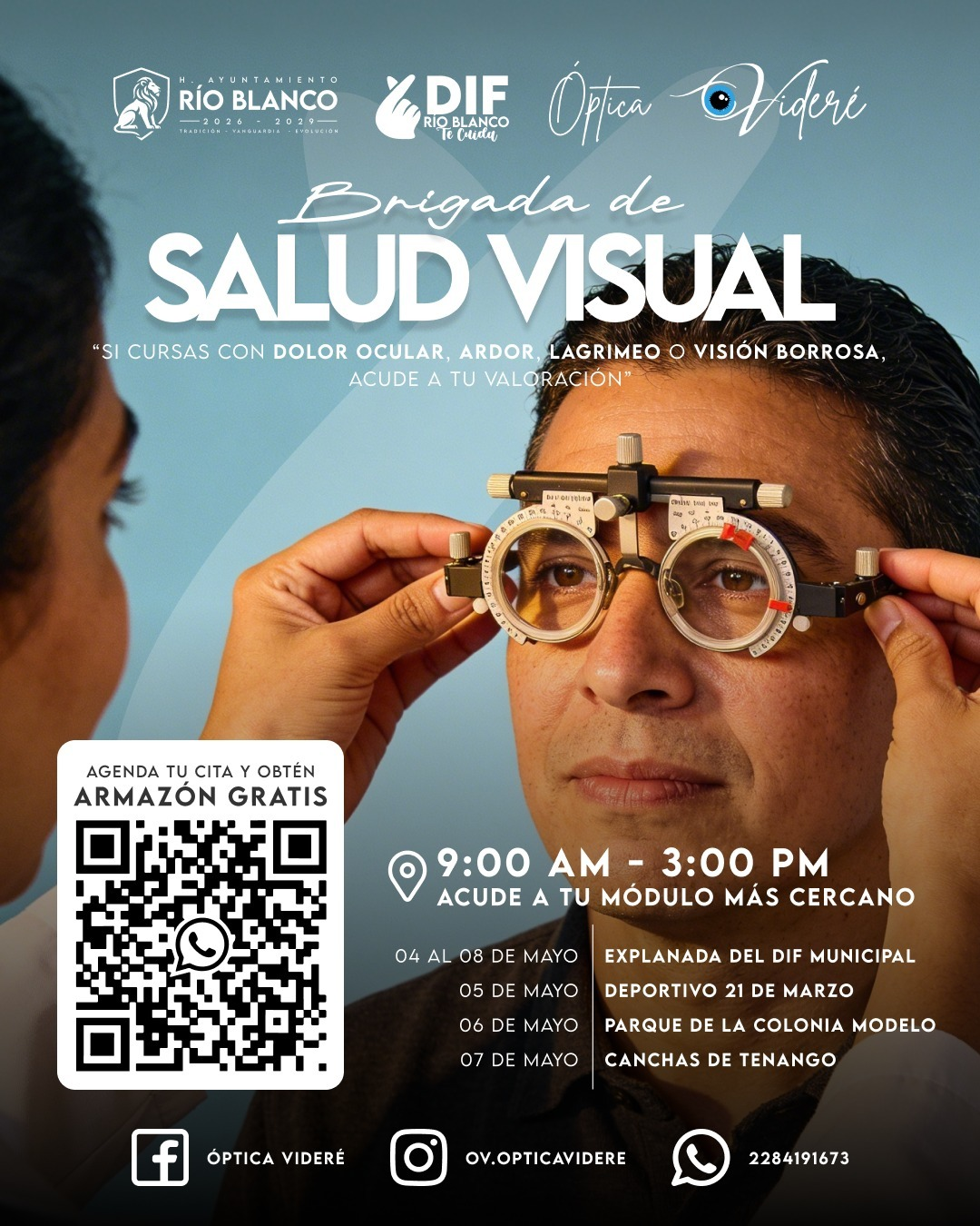 DIF Río Blanco impulsa Brigada de Salud Visual con atención gratuita para la ciudadanía